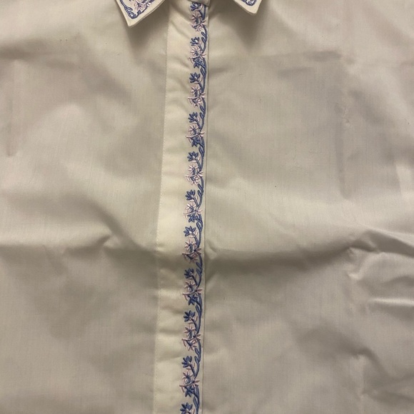 Cottage Core Embroidered Women’s Button Down Shirt XL White - Picture 8 of 8